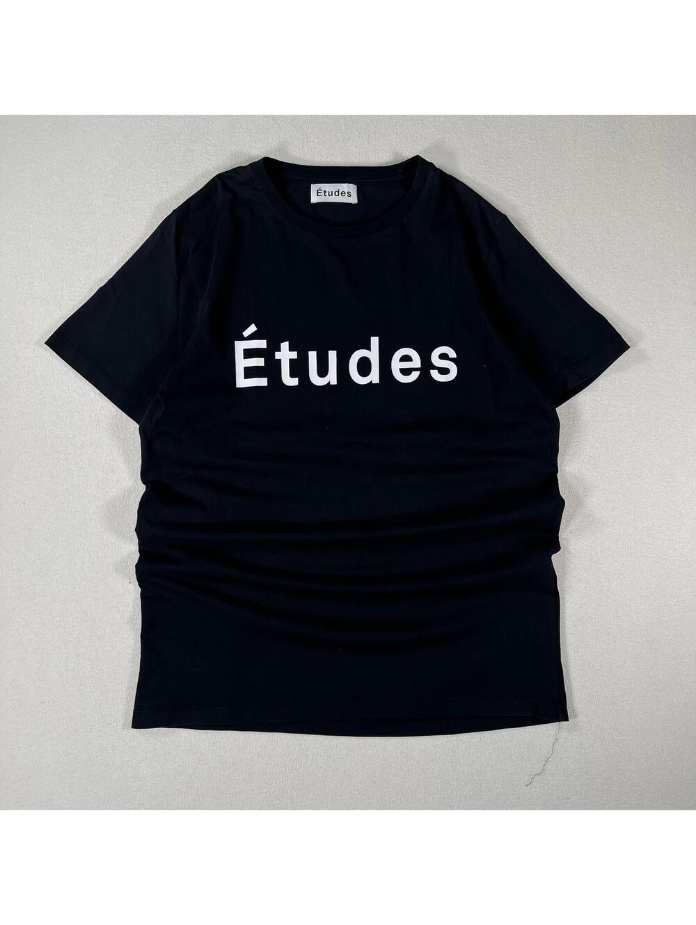 Etudes Studio Logo Minimalist French Designer Black T-shirt